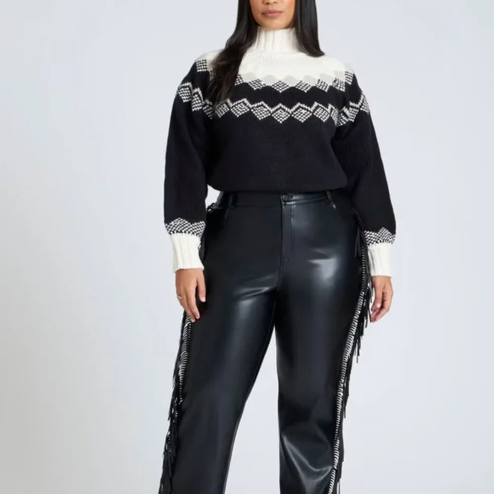 Eloquii Nordic Mockneck Sweater | Size 14/16 | NWT | Cozy Stretch Knit | Easy Fi